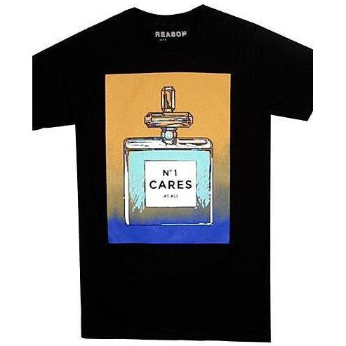 REASON CARES PAINTED T-SHIRT - BLACK