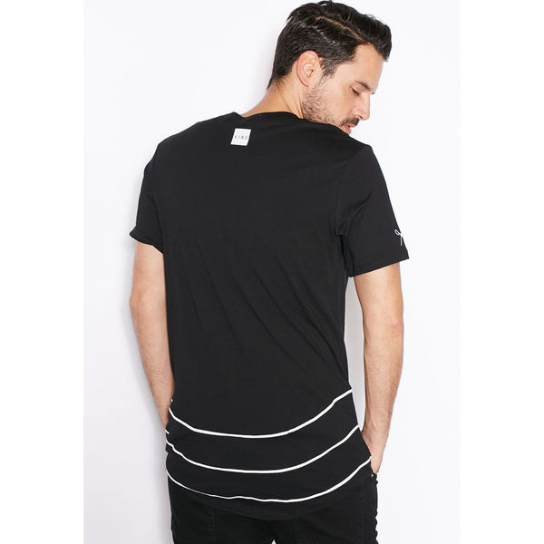 KING APPAREL STAPLE LAYERED T SHIRT - BLACK