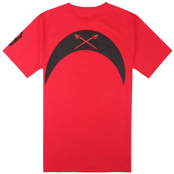 BLACK SCALE REBEL FLAG T-SHIRT - RED