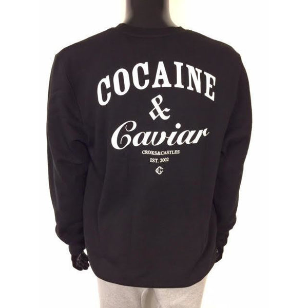 CROOKS & CASTLES SQUAD CREWNECK SWEATSHIRT - BLACK