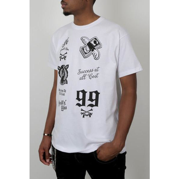 PROFIT X LOSS 99 T-SHIRT - WHITE