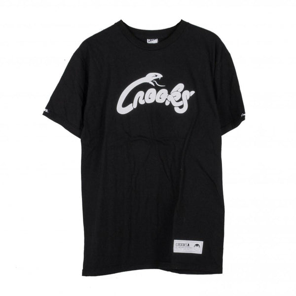 CROOKS & CASTLES RASCAL CC CREW KNIT T-SHIRT - BLACK