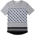 REASON GRIDS ELONG PANEL T-SHIRT - HEATHER PREMIUM
