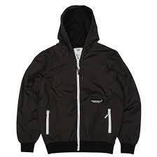CROOKS & CASTLES SNELLEN WOVEN WINDBREAKER JACKET - BLACK