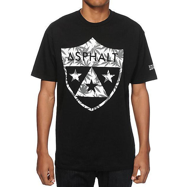 ASPHALT YACHT CLUB CREST KUSH 20 T-SHIRT - BLACK