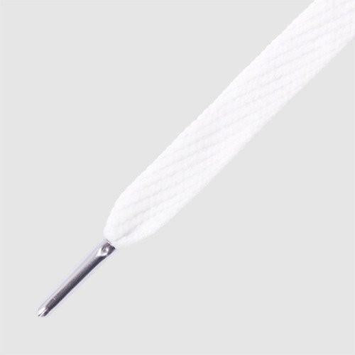 MR.LACY FLATTIES SHOELACES - WHITE/SILVER TIP