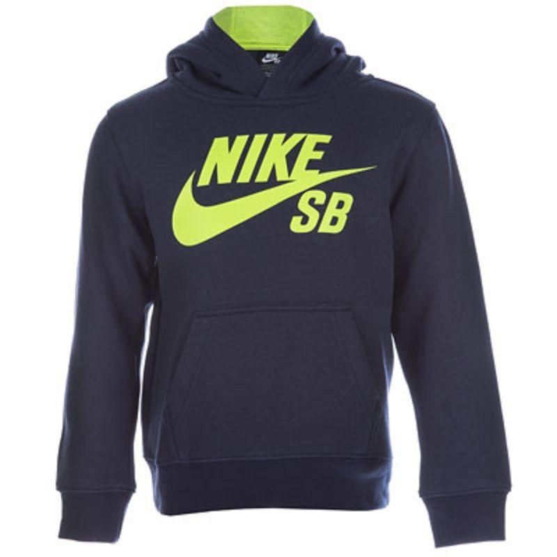 NIKE SB YOUTH LOGO HOODIE - OBSIDIAN