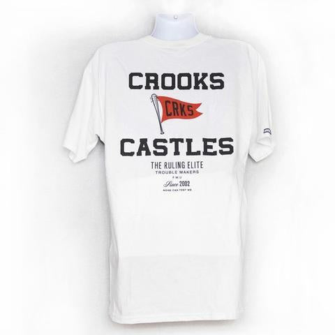 CROOKS & CASTLES CRKS BASE T-SHIRT - WHITE