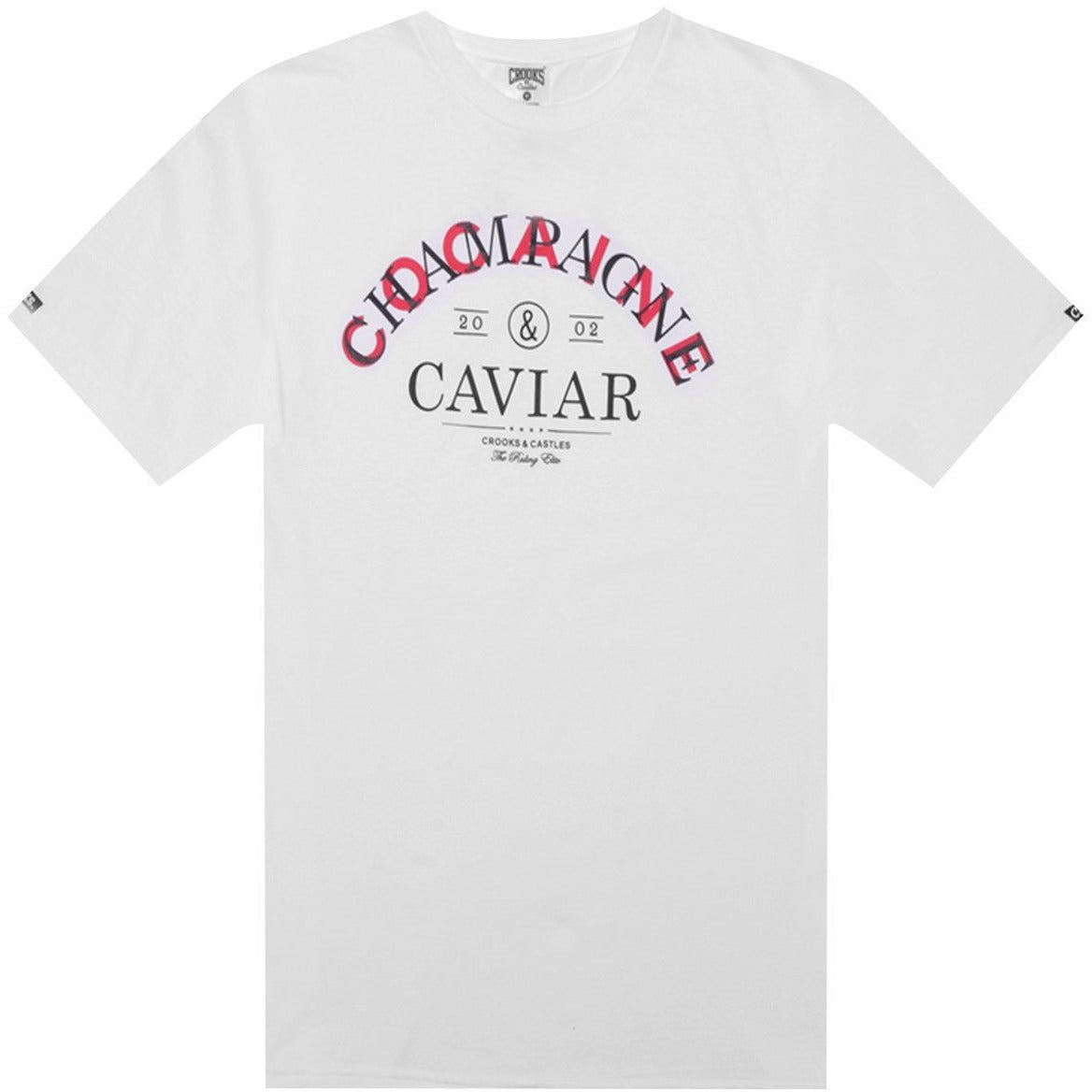 CROOKS & CASTLES TRIPLE C'S  T-SHIRT - WHITE