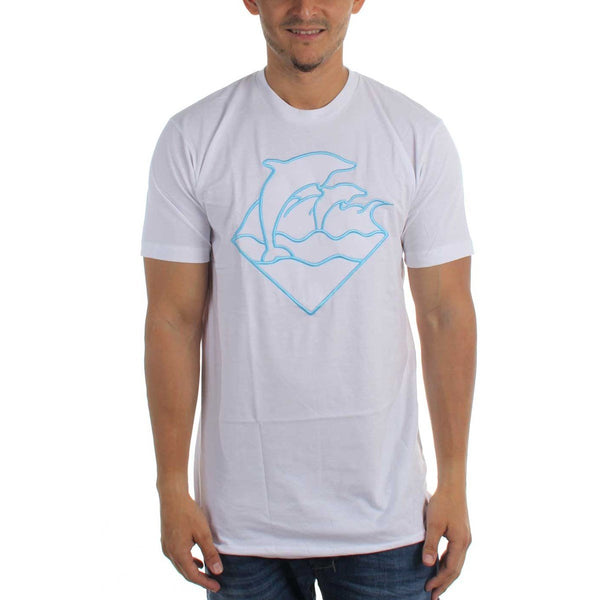 PINK DOLPHIN WAVES T-SHIRT - WHITE