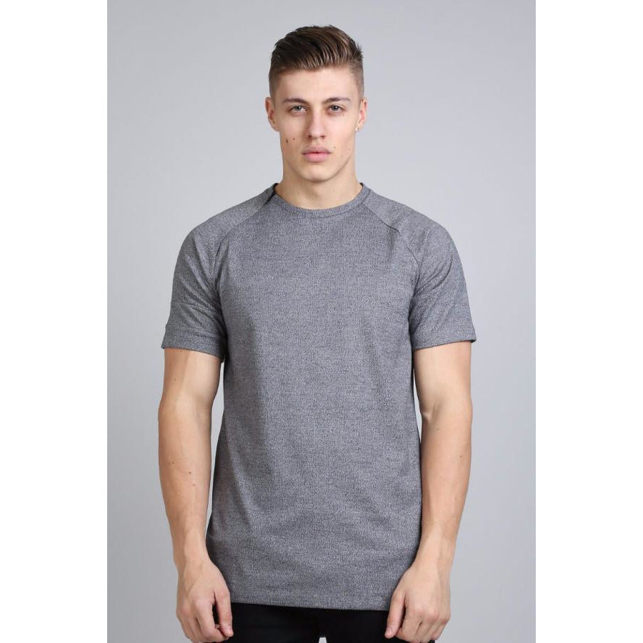 KING APPAREL VENT ZIP T-SHIRT - HEATHER GREY