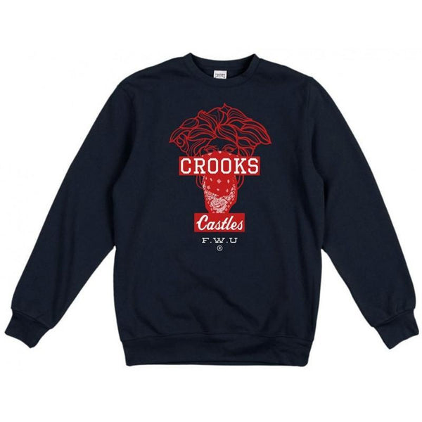 CROOKS & CASTLES BRIGAND SWEATSHIRT - NAVY
