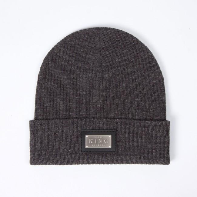 KING APPAREL SCRIPT HERITAGE BEANIE - GREY