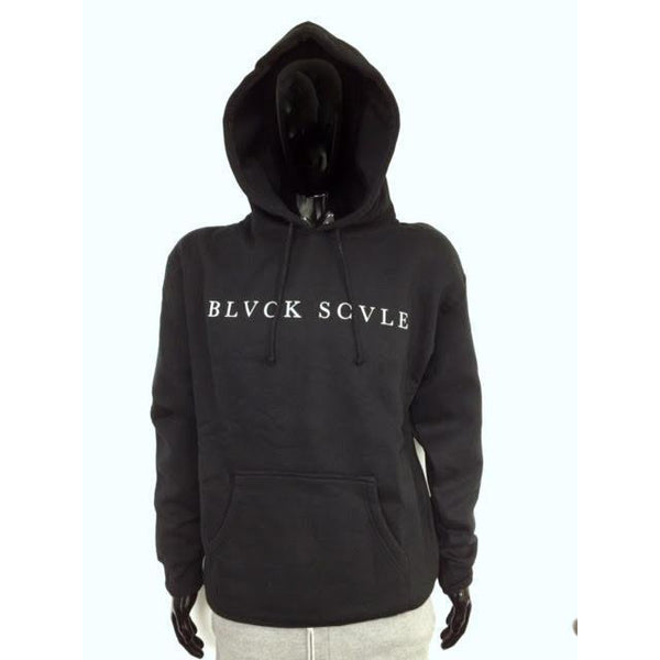 BLACK SCALE TRADITIONAL LOGOTYPE PULLOVER HOODIE - BLACK