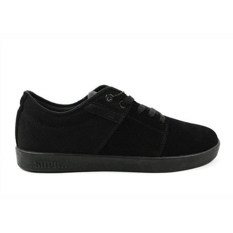 SUPRA STACKS II SUEDE SKATE SHOES - BLACK