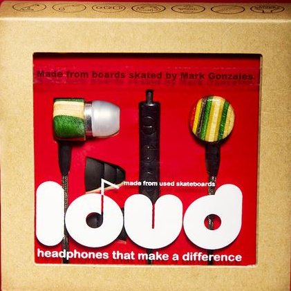 LOUD GONZ RECYCLED BOARD EARBUDS