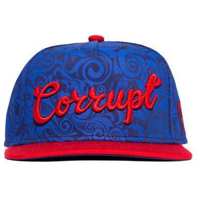 PROFIT X LOSS CORRUPT SNAPBACK HAT - RED/BLUE