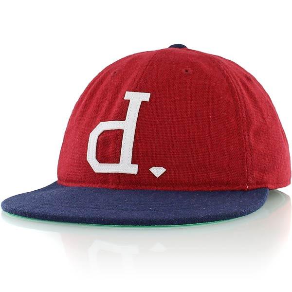 DIAMOND SUPPLY CO UN POLO FITTED CAP - RED