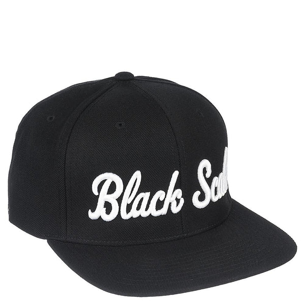 BLACK SCALE SCRIPT LOGOTYPE SNAPBACK HAT - BLACK